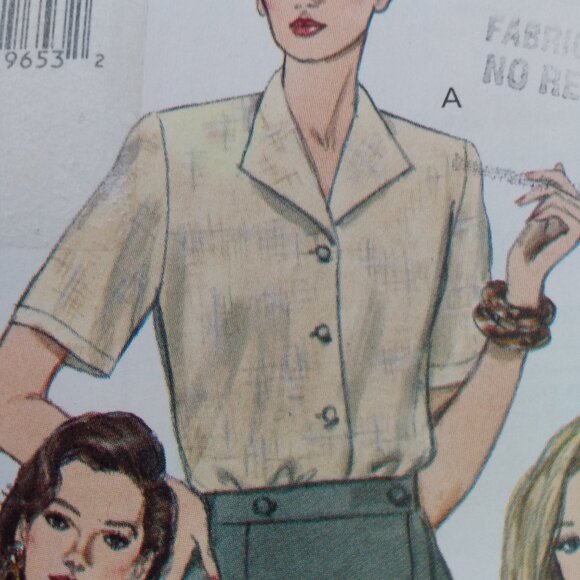 Vintage Vogue Blouse Shirt Sewing Pattern 6-10 UNCUT 9039 90s - Picture 6 of 14